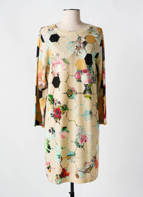 Robe mi-longue beige JEI'S BY LETIZIA DENARO pour femme