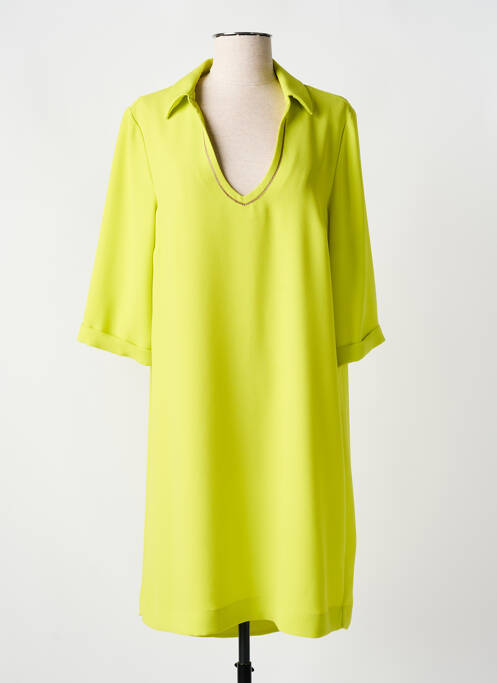 Robe mi-longue jaune DEVERD pour femme