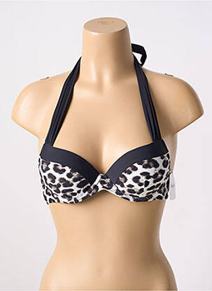 Haut de maillot de bain bretelles élastiquées haut soutien-gorge push-up beige AUBADE femme