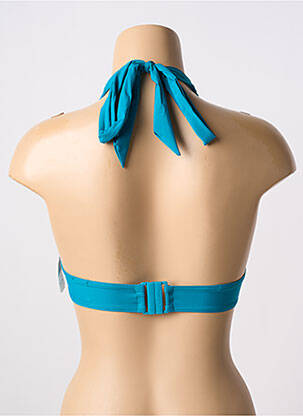 Haut de maillot de bain bretelles élastiquées haut soutien-gorge push-up bleu AUBADE femme