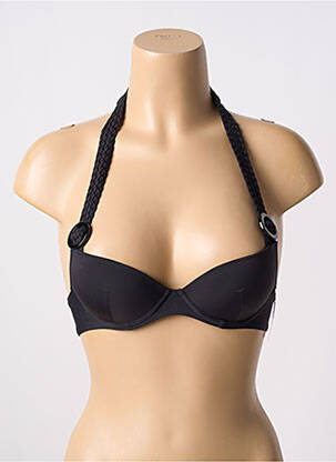 Haut de maillot de bain bretelles élastiquées haut soutien-gorge push-up noir AUBADE femme