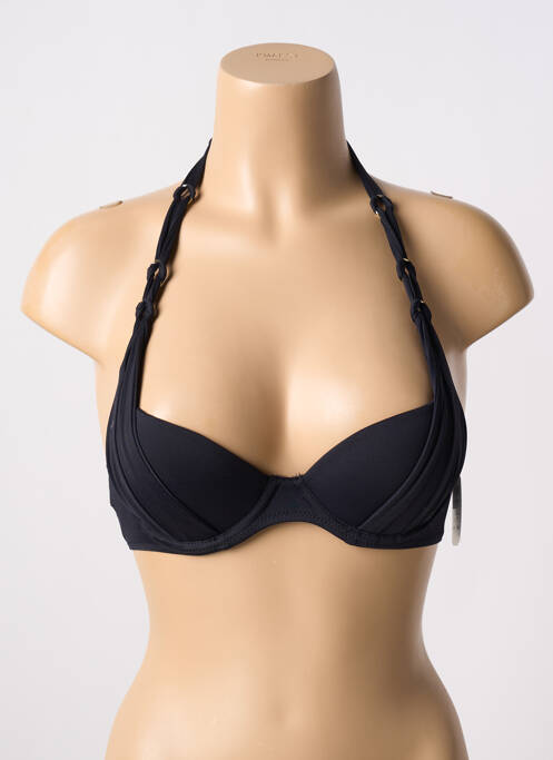 Haut de maillot de bain bretelles élastiquées haut soutien-gorge push-up noir AUBADE femme