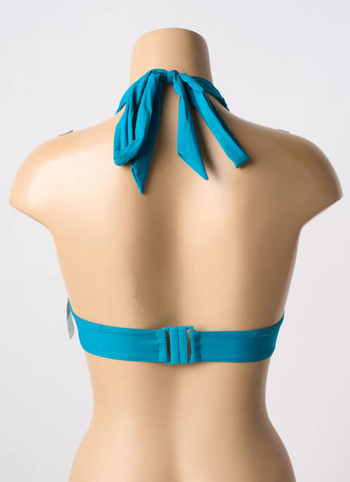 Haut de maillot de bain bretelles élastiquées haut soutien-gorge push-up bleu AUBADE femme