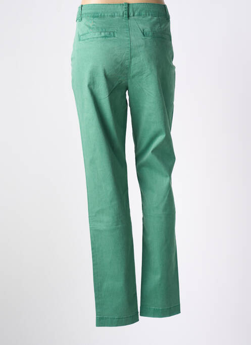 Pantalon chino tissage popeline taille haute vert ESPRIT femme