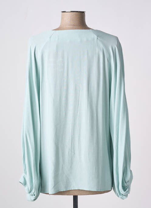 Blouse poignets boutonnés avec fente manches longues bleu ESPRIT femme