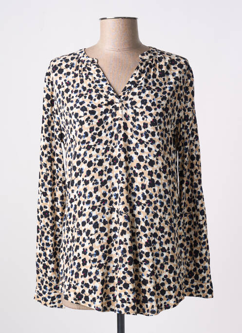 Blouse imprimé fleurs manches longues beige ESPRIT femme
