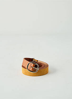 Ceinture coutures renforcées jaune HERBERT FRÈRE ET SOEUR femme