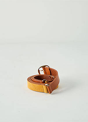 Ceinture coutures renforcées jaune HERBERT FRÈRE ET SOEUR femme
