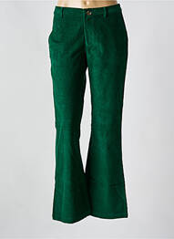 Pantalon large fermeture zippée sous rabat boutonné taille normale vert STORIATIPIC femme