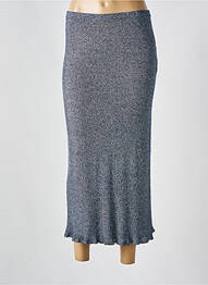 Jupe longue taille normale bleu MAJESTIC FILATURES femme