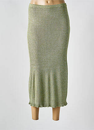 Jupe longue taille normale vert MAJESTIC FILATURES femme