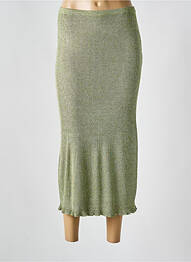 Jupe longue taille normale vert MAJESTIC FILATURES femme