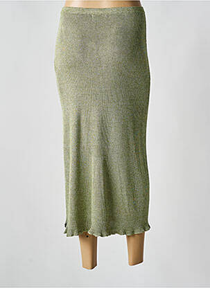 Jupe longue taille normale vert MAJESTIC FILATURES femme