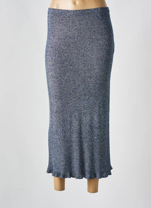 Jupe longue bleu MAJESTIC FILATURES pour femme