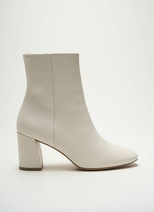 Bottines/boots matière lisse talon de 4 à 6cm blanc HOGL femme