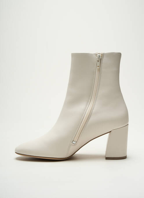 Bottines/boots matière lisse talon de 4 à 6cm blanc HOGL femme
