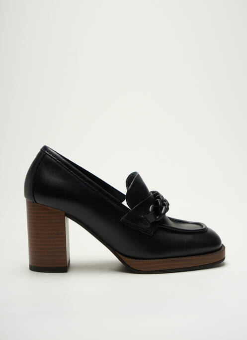 Mocassins tissage satiné talon de 4 à 6cm noir NERO GIARDINI femme