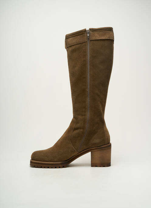 Bottes nubuck talon de 4 à 6cm vert NIMAL femme