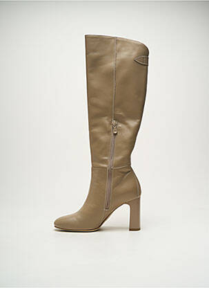 Bottes tissage satiné talon de 7 à 9cm beige NERO GIARDINI femme