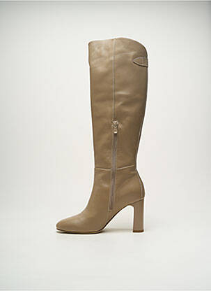 Bottes tissage satiné talon de 7 à 9cm beige NERO GIARDINI femme