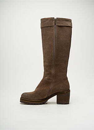 Bottes nubuck talon de 4 à 6cm marron NIMAL femme