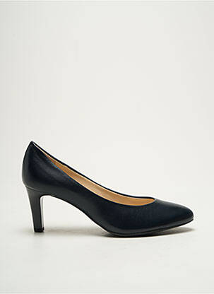 Escarpins tissage satiné talon de 4 à 6cm bleu HOGL femme