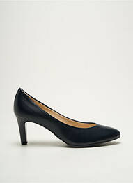 Escarpins tissage satiné talon de 4 à 6cm bleu HOGL femme