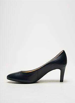 Escarpins tissage satiné talon de 4 à 6cm bleu HOGL femme