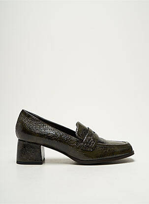 Mocassins carré talon de 4 à 6cm vert REQINS femme