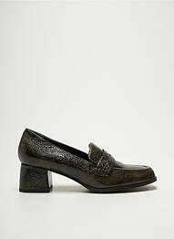 Mocassins carré talon de 4 à 6cm vert REQINS femme