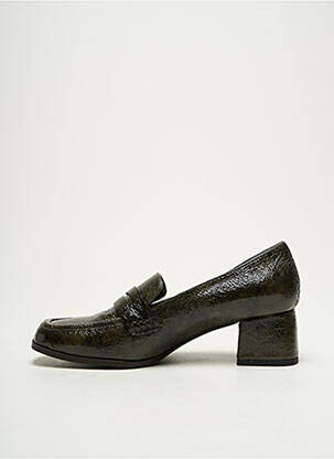 Mocassins carré talon de 4 à 6cm vert REQINS femme