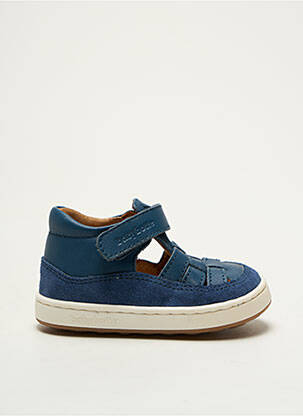 Sandales/nu pieds tissage satiné bout rond bleu BABYBOTTE garcon