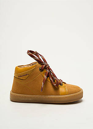 Bottillons nubuck bout rond jaune BABYBOTTE garçon