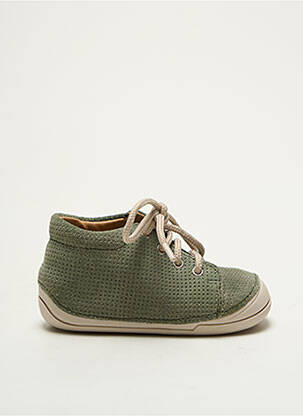 Bottillons fermeture lacets bout rond vert BABYBOTTE garçon