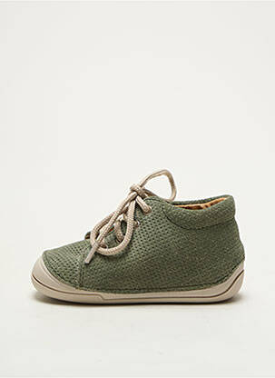 Bottillons fermeture lacets bout rond vert BABYBOTTE garçon