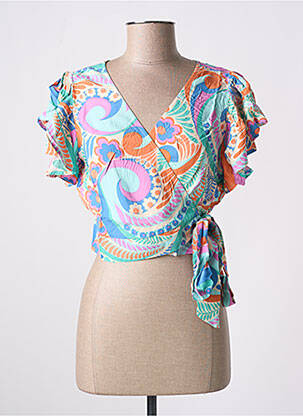 Chemisier manches courtes manches courtes bleu MOLLY BRACKEN femme