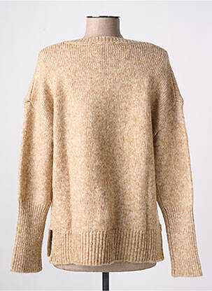 Pull tissage chiné manches longues beige LES P'TITES BOMBES femme