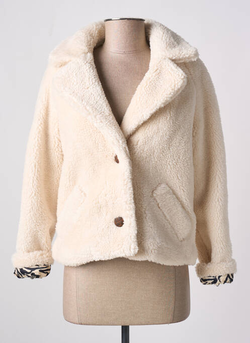 Manteau court beige LES P'TITES BOMBES pour femme