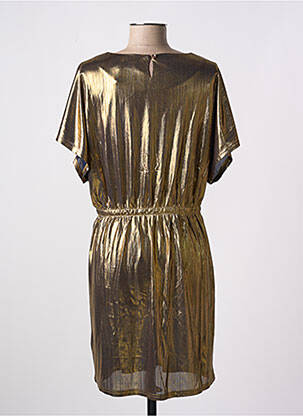 Robe courte manches courtes manches courtes or MOLLY BRACKEN femme