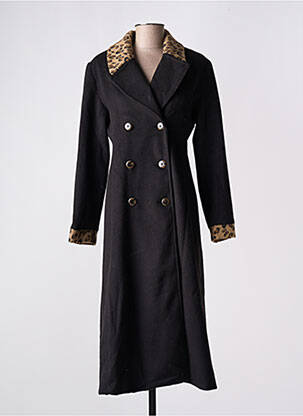 Manteau long coupe cintrée sans capuche noir MOLLY BRACKEN femme