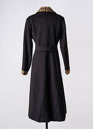 Manteau long coupe cintrée sans capuche noir MOLLY BRACKEN femme