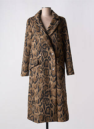 Manteau long coupe cintrée sans capuche marron MOLLY BRACKEN femme