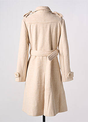 Manteau long coupe cintrée sans capuche beige MOLLY BRACKEN femme