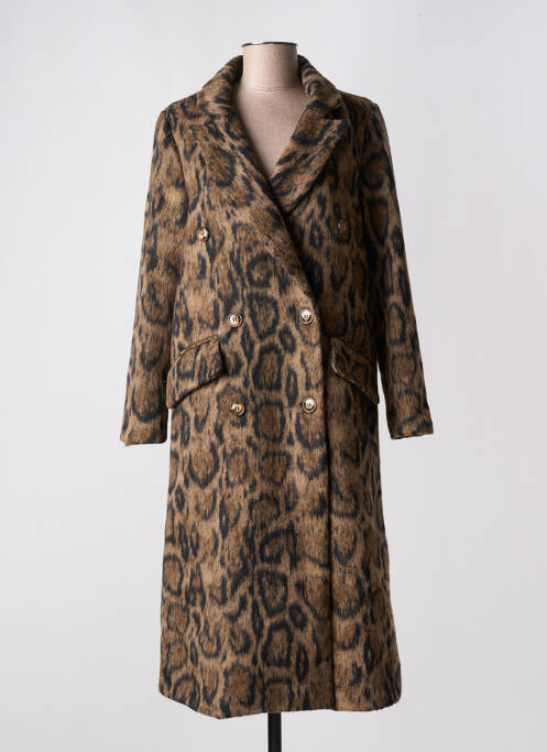 Manteau long coupe cintrée sans capuche marron MOLLY BRACKEN femme