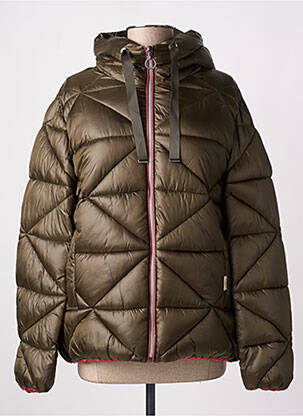 Doudoune manches longues a capuche vert TRUSSARDI JEANS femme