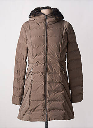 Doudoune poches a capuche marron TRUSSARDI JEANS femme