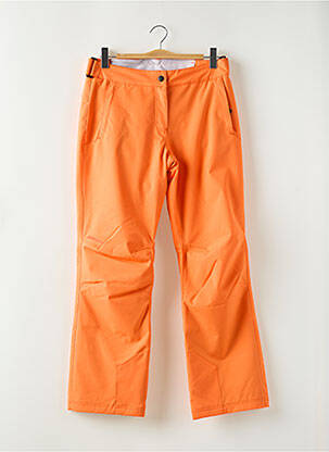 Pantalon droit fermeture zippée sous rabat avec crochet taille normale orange ZIENER femme