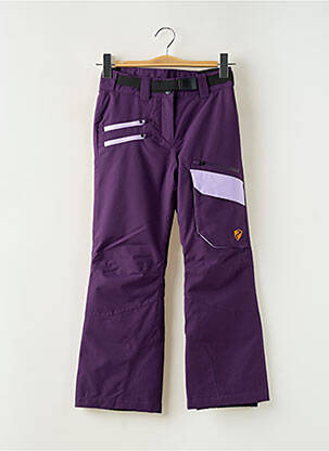 Pantalon droit fermeture zippée sous rabat pressionné taille ajustable violet ZIENER fille