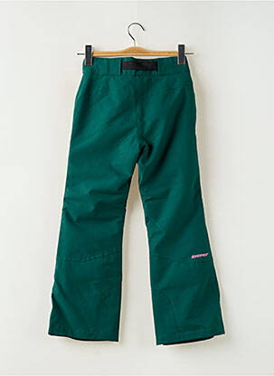 Pantalon droit fermeture zippée sous rabat pressionné taille ajustable vert ZIENER fille