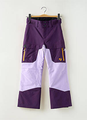 Pantalon droit fermeture zippée sous rabat boutonné taille ajustable violet ZIENER fille